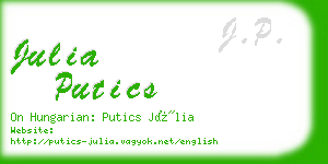 julia putics business card